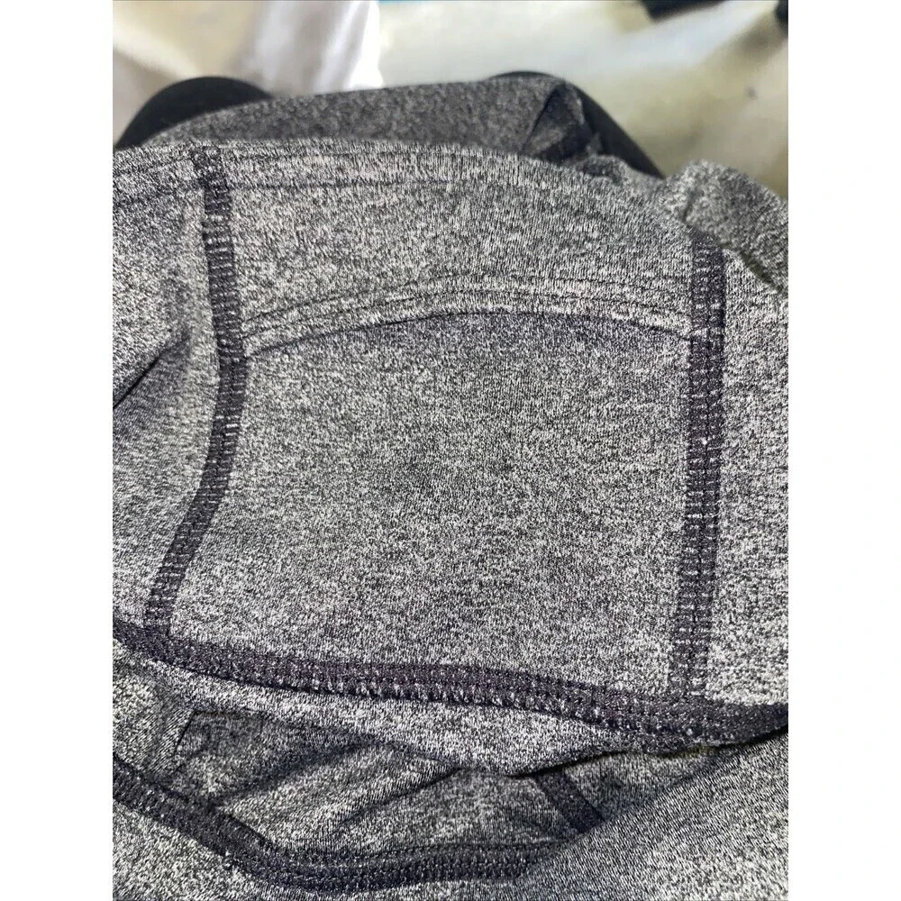 Athleta Heather Gray Cropped Leggings with Stitching Small